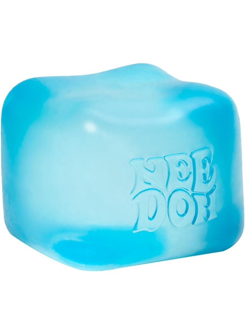 سكايلينغ NeeDoh Nice Cube Sensory Squeeze Toy, Super Solid Squish Stress Relief Cube, Returns to Shape for Endless Fidget Fun, Soft & Durable, 2.25 Inch Blue Cube - Image 1